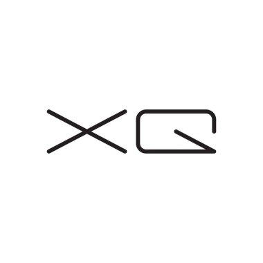 xq ilk harf vektör logo simgesi