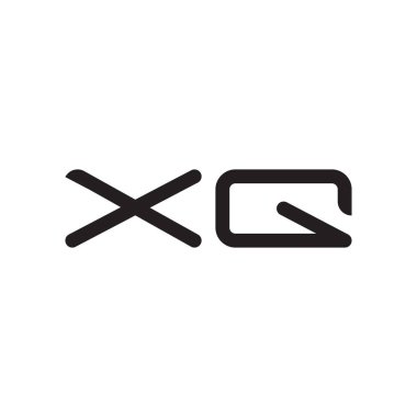 xq ilk harf vektör logo simgesi