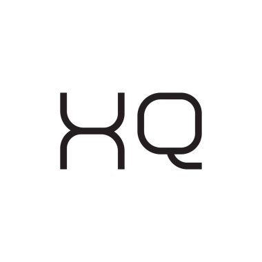 xq ilk harf vektör logo simgesi