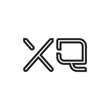 xq ilk harf vektör logo simgesi