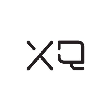 xq ilk harf vektör logo simgesi