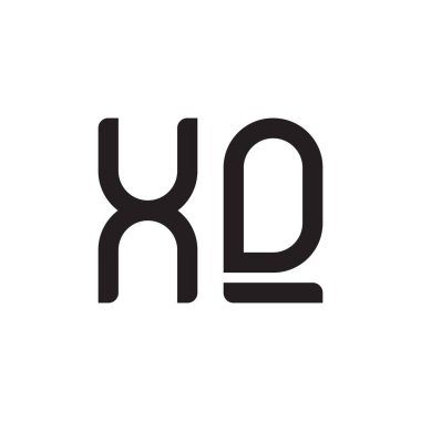 xq ilk harf vektör logo simgesi