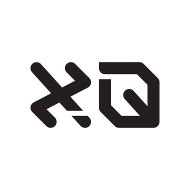 xq ilk harf vektör logo simgesi