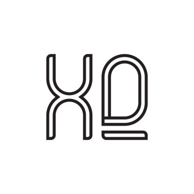 xq ilk harf vektör logo simgesi