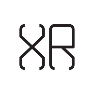 xr ilk harf vektör logo simgesi
