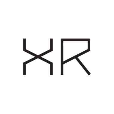 xr ilk harf vektör logo simgesi