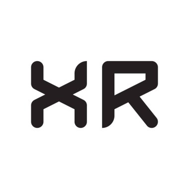 xr ilk harf vektör logo simgesi