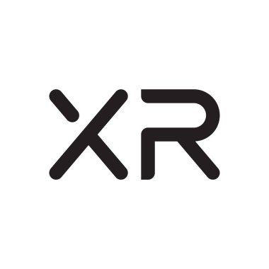 xr ilk harf vektör logo simgesi