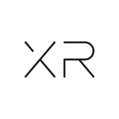 xr ilk harf vektör logo simgesi