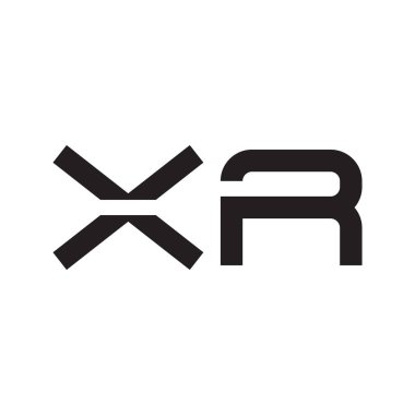 xr ilk harf vektör logo simgesi