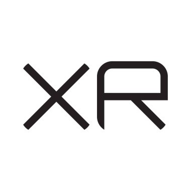 xr ilk harf vektör logo simgesi
