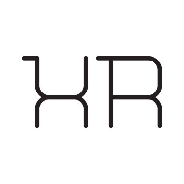 xr ilk harf vektör logo simgesi