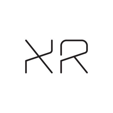 xr ilk harf vektör logo simgesi