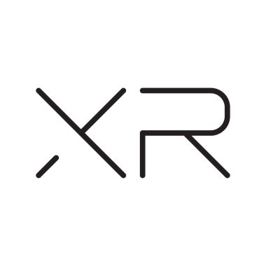 xr ilk harf vektör logo simgesi