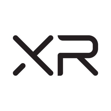 xr ilk harf vektör logo simgesi