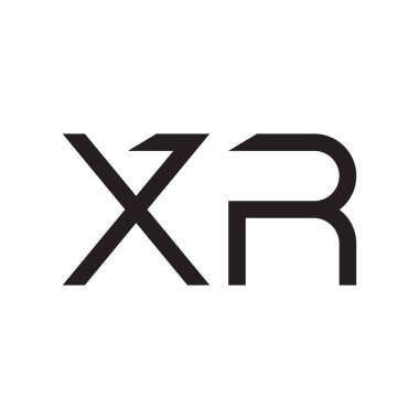 xr ilk harf vektör logo simgesi