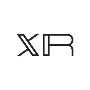 xr ilk harf vektör logo simgesi