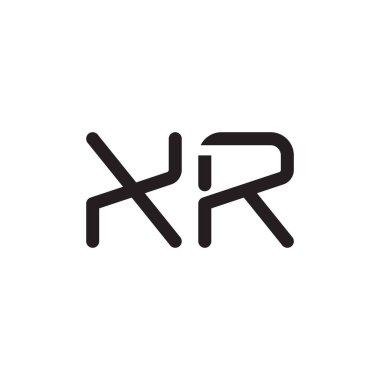 xr ilk harf vektör logo simgesi