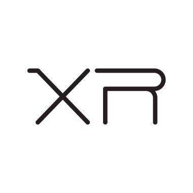xr ilk harf vektör logo simgesi