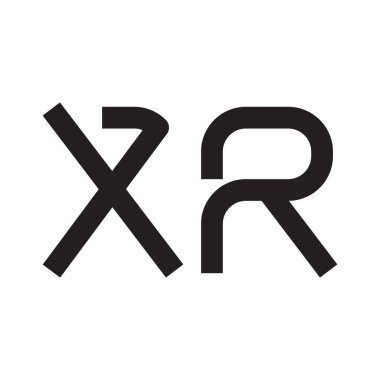 xr ilk harf vektör logo simgesi
