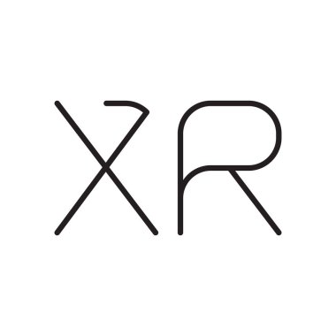 xr ilk harf vektör logo simgesi