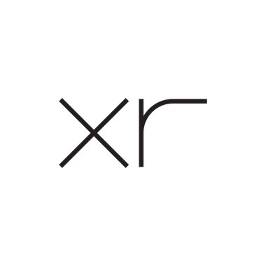 xr ilk harf vektör logo simgesi