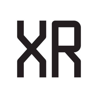 xr ilk harf vektör logo simgesi