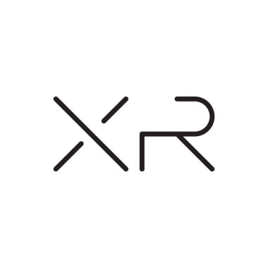 xr ilk harf vektör logo simgesi