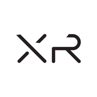 xr ilk harf vektör logo simgesi