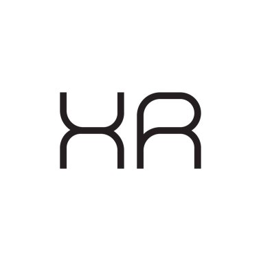 xr ilk harf vektör logo simgesi