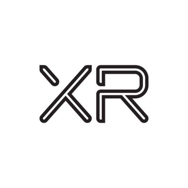 xr ilk harf vektör logo simgesi