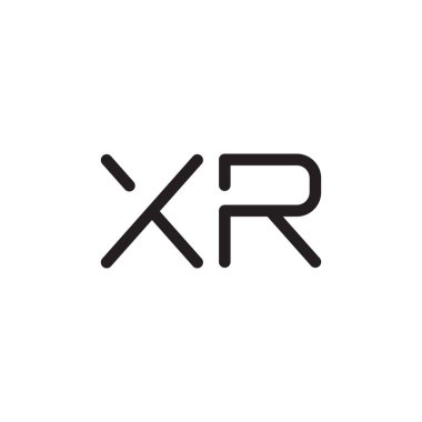 xr ilk harf vektör logo simgesi