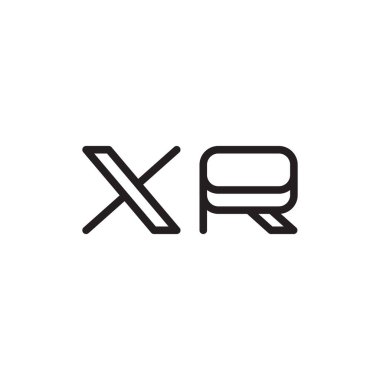 xr ilk harf vektör logo simgesi