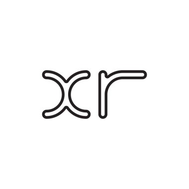 xr ilk harf vektör logo simgesi
