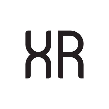 xr ilk harf vektör logo simgesi