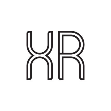 xr ilk harf vektör logo simgesi