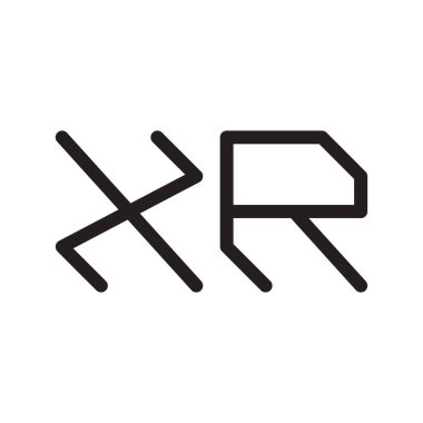 xr ilk harf vektör logo simgesi