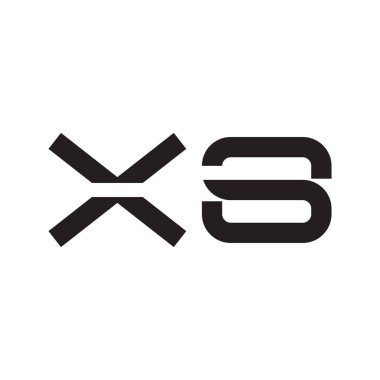 xs ilk harf vektör logo simgesi