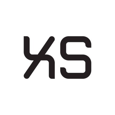 xs ilk harf vektör logo simgesi