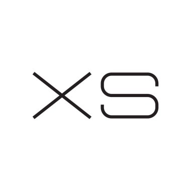 xs ilk harf vektör logo simgesi