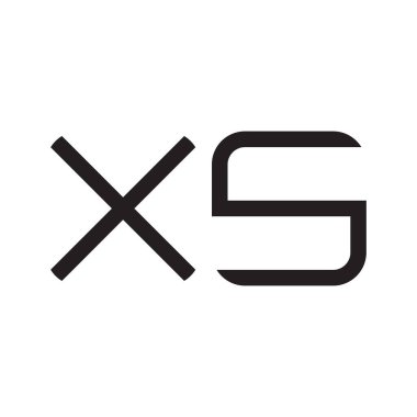 xs ilk harf vektör logo simgesi