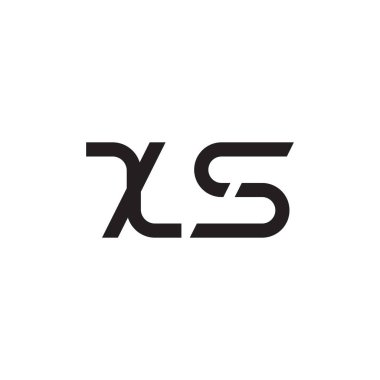 xs ilk harf vektör logo simgesi