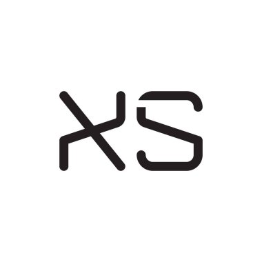 xs ilk harf vektör logo simgesi