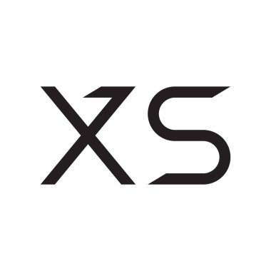 xs ilk harf vektör logo simgesi