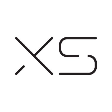 xs ilk harf vektör logo simgesi
