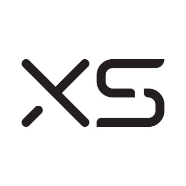 xs ilk harf vektör logo simgesi