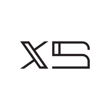 xs ilk harf vektör logo simgesi