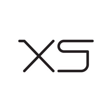 xs ilk harf vektör logo simgesi