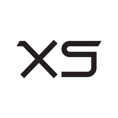 xs ilk harf vektör logo simgesi