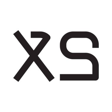 xs ilk harf vektör logo simgesi